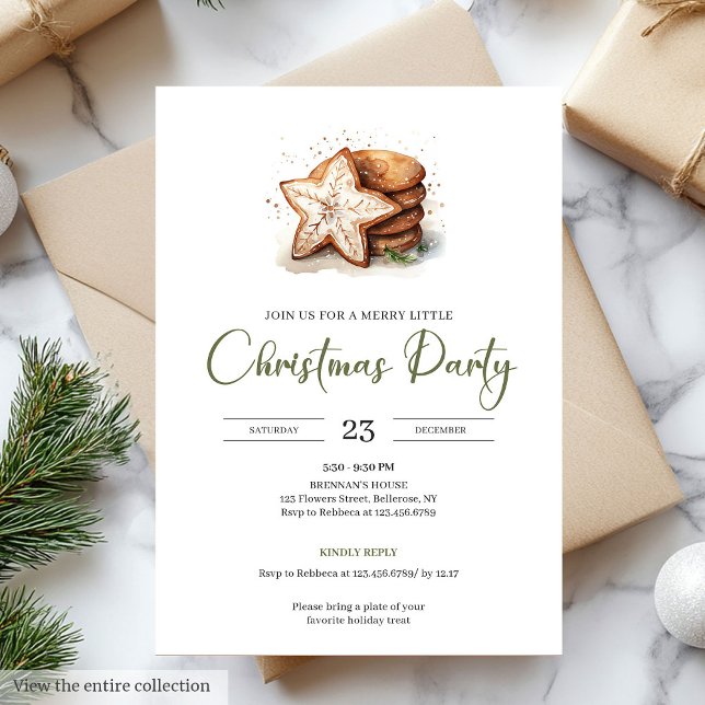 Convites Earth’s Hues Beige Minimalist Nordic Christmas  (Earth’s Hues Beige Minimalist Nordic Christmas Party

)