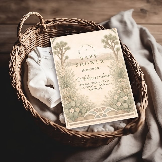 Convites Earthy Desert Meadow Baby Shower (Criador carregado)