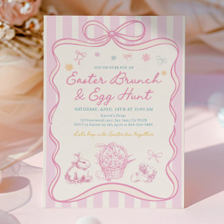 Convites Easter Brunch & Egg Hunt Invitation
