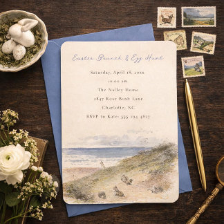 Convites Easter Bunny Brunch and Egg Hunt Invitation