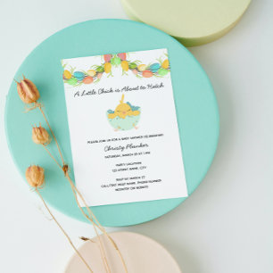 Convites Easter Chick Baby Shower Invitation