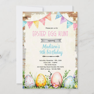 Convites Easter egg Hunt party Invitation