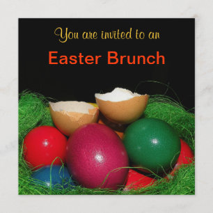 Convites Easter eggs Easter festa Invitation Card