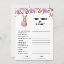 Convites Easter Price is Right Baby Shower Game Card 