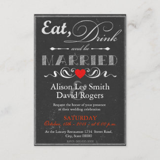 Convites Eat, Drink and be Married