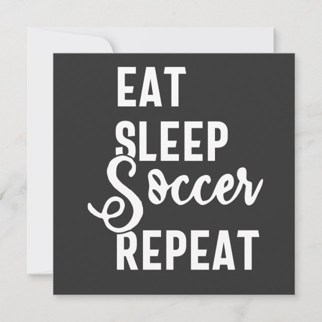 Convites eat sleep soccer repeat (Frente)