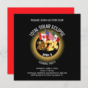 Convites ECLIPSE SOLAR TOTAL 2024 Personalizado
