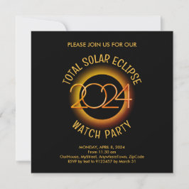 Convites ECLIPSE SOLAR TOTAL 2024 Personalizado