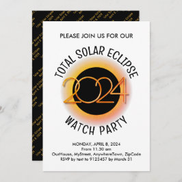 Convites ECLIPSE SOLAR TOTAL 2024 Personalizado