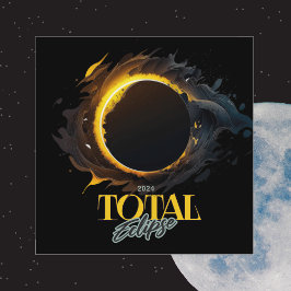 Convites Eclipse Solar Total 8 de abril de 2024 Preto Cósmi