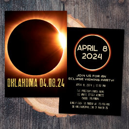 Convites Eclipse Solar Total Oklahoma 2024 Personalizado