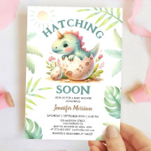 Eclodindo Em Breve! Chuveiro de Bebê Menina Dinoss