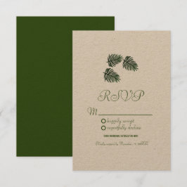 Convites Eco Watercolor Tropical Botany Palm deixa RSVP