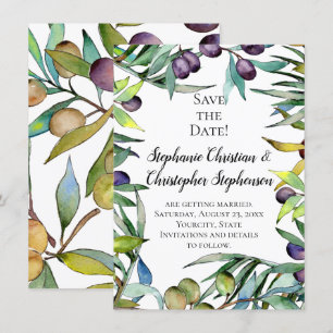 Convites Economias Savory da aguarela de Tuscan das