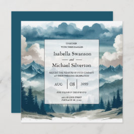 Convites Ecos Através do Casamento Misty Pines