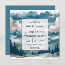 Convites Ecos Através do Casamento Misty Pines