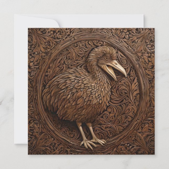 Convites "Ecos da Extinção: Arte de Madeira Dodo" (Frente)