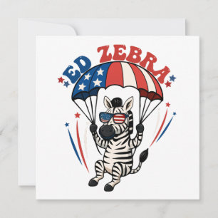 Convites Ed Zebra Happy 4 De Julho Bandeira Americana Patri