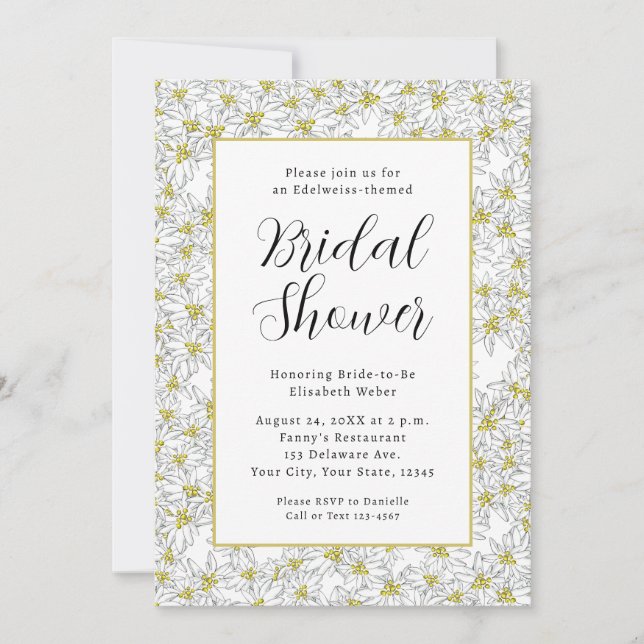 Convites Edelweiss Sound of Music Single Chá de panela (Frente)