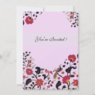 Convites EDEN, preto e branco, rosa vermelho