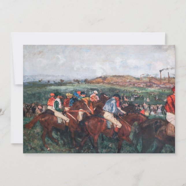 Convites Edgar Degas - Corrida de Cavalheiros (Frente)