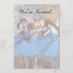 Convites Edgar Degas - Dançarinas em Azul - Amante de Dança