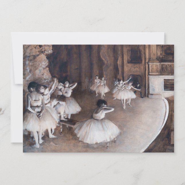 Convites Edgar Degas - Ensaio de Balés no Palco (Frente)