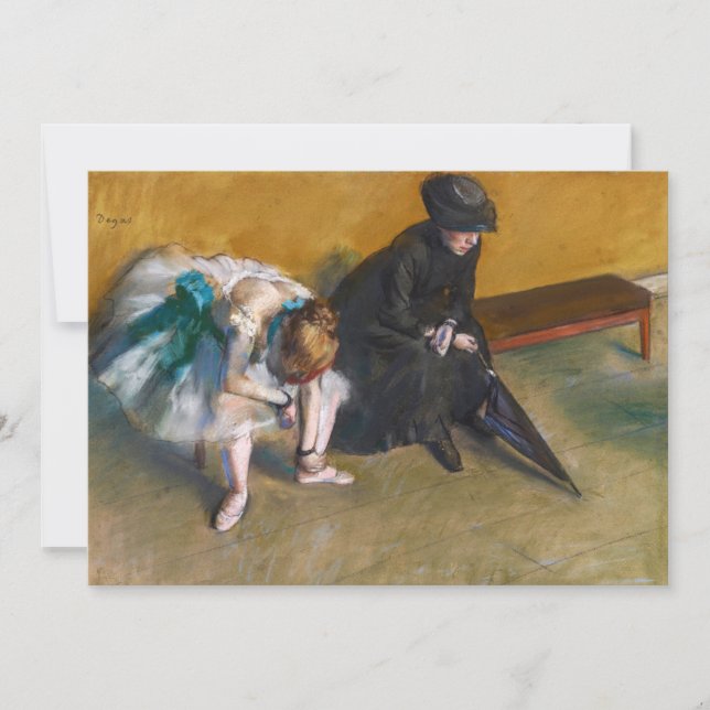Convites Edgar Degas - Esperando (Frente)