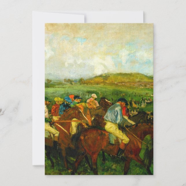Convites Edgar Degas Horseback Riding (Frente)