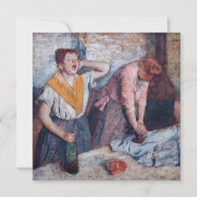 Convites Edgar Degas - Mulheres Passando Roupas (Frente)