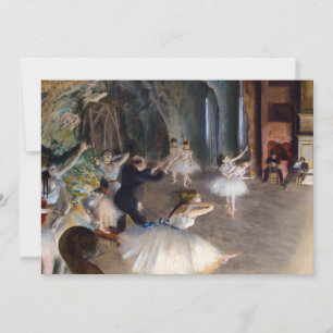 Convites Edgar Degas - O ensaio do Balé no palco