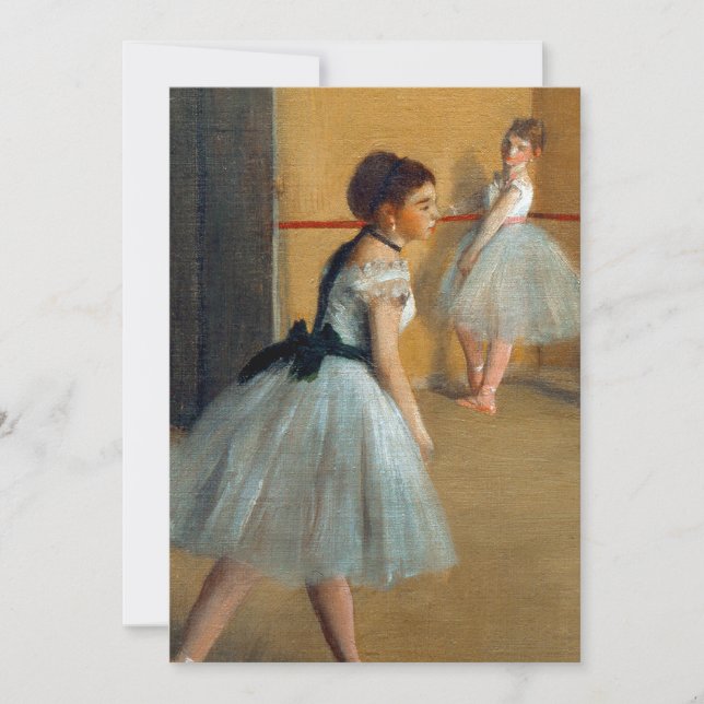 Convites Edgar Degas O Foyer de Dança na Ópera (Frente)