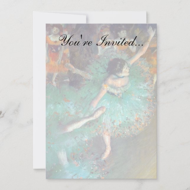 Convites Edgar Degas - Os Dançarinos Verdes - Dança Balé (Frente)
