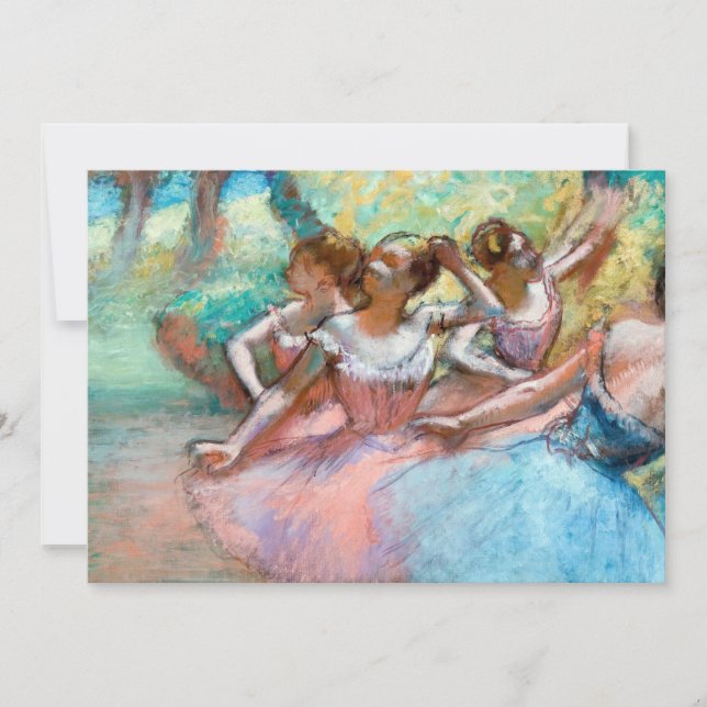 Convites Edgar Degas - Quatro Ballerinas no Palco (Frente)