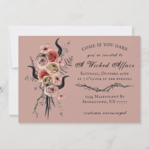 Convites Edgy Floral Boho Wicked Affair Halloween