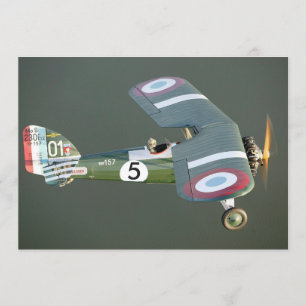 Convites Edição de aniversário de avião de combate vintage