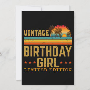 Convites edição limitada da vintage aniversariante