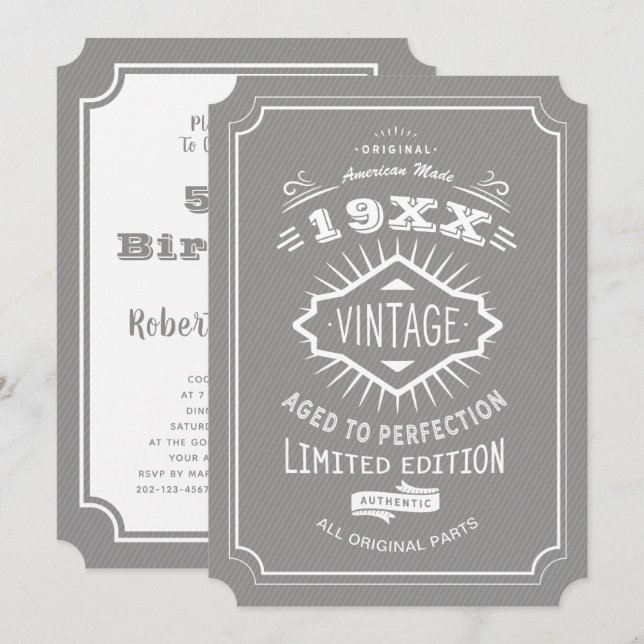 Convites Edição limitada de cores personalizadas da 60ª Fes (Frente/Verso)