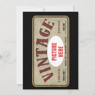 CONVITES EDIÇÃO LIMITADA DE VINTAGEM PERSONALIZADA FOTO