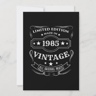 Convites Edição Limitada Feita Em 1985 Vintage Birthday Gif