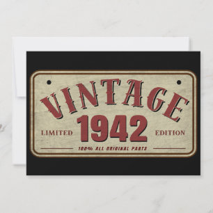 Convites Edição Limitada Vintage 1942 Todas as Peças Origin