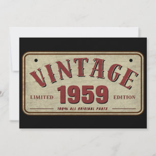 Convites Edição Limitada Vintage 1959 Todas as Peças Origin