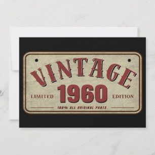 Convites Edição Limitada Vintage 1960 Todas as Peças Origin