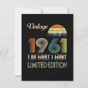 Convites Edição Limitada Vintage Novembro 1961 O Que Eu Que