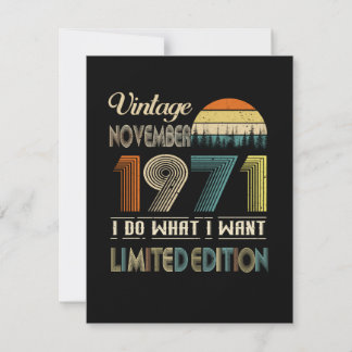 Convites Edição Limitada Vintage Novembro 1971 O Que Eu Que