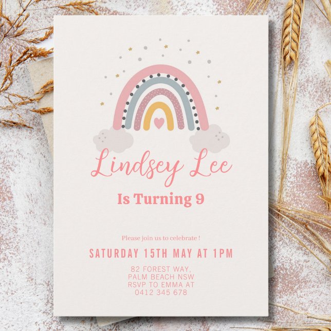 Convites Editable 1st 2nd 3rd 9th 10th 20th 30th Birthday (Criador carregado)