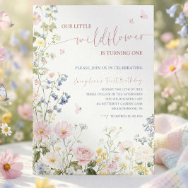 Convites Editable A Little Wildflower Baby Shower Invitatio