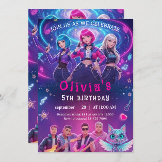 Convites Editable Anime Birthday Invitation