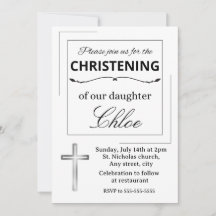 Editable baptism invitation