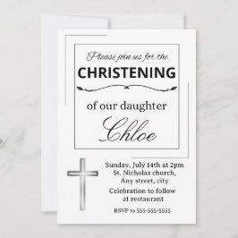 Convites Editable baptism invitation